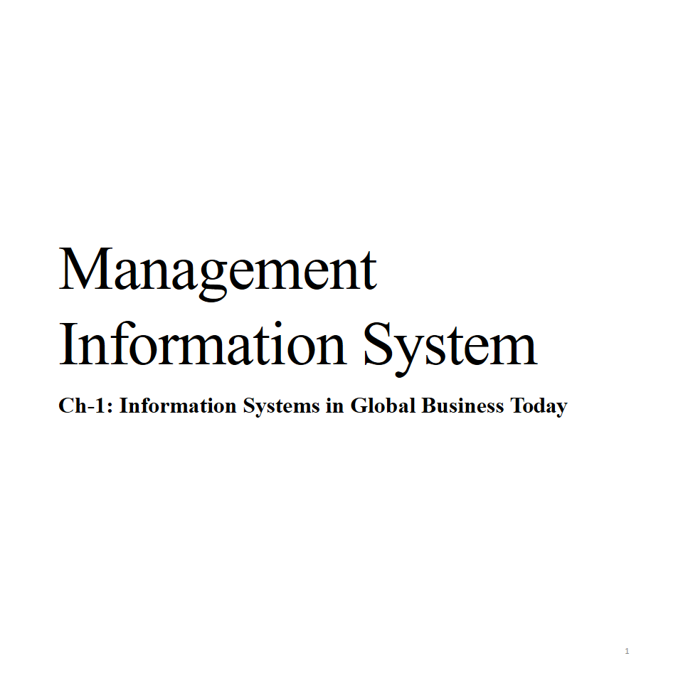 MIS Chapter1