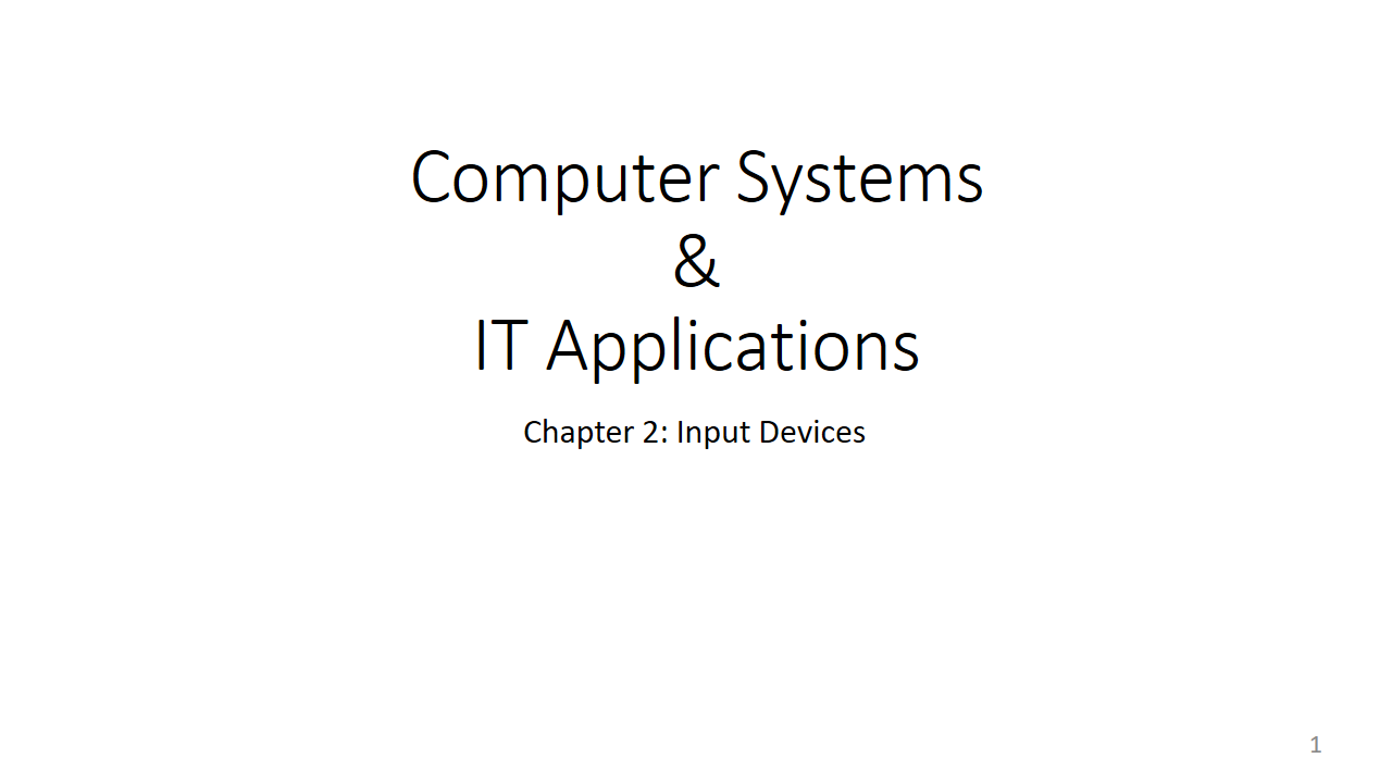 Unit-II Input Devices