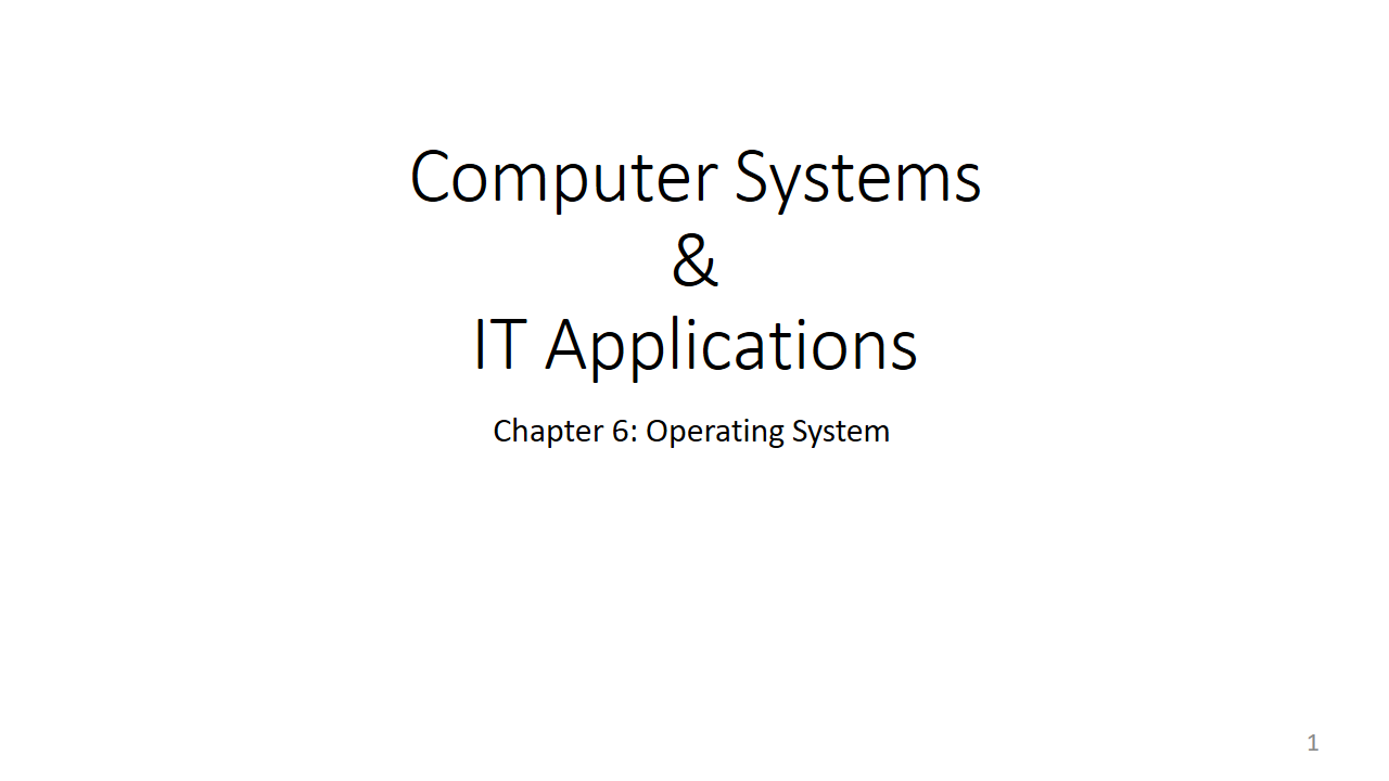 Unit-VI Operating System